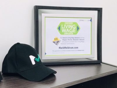 MarkMeldrum.com is Niagara’s Latest Certified Living Wage Employer